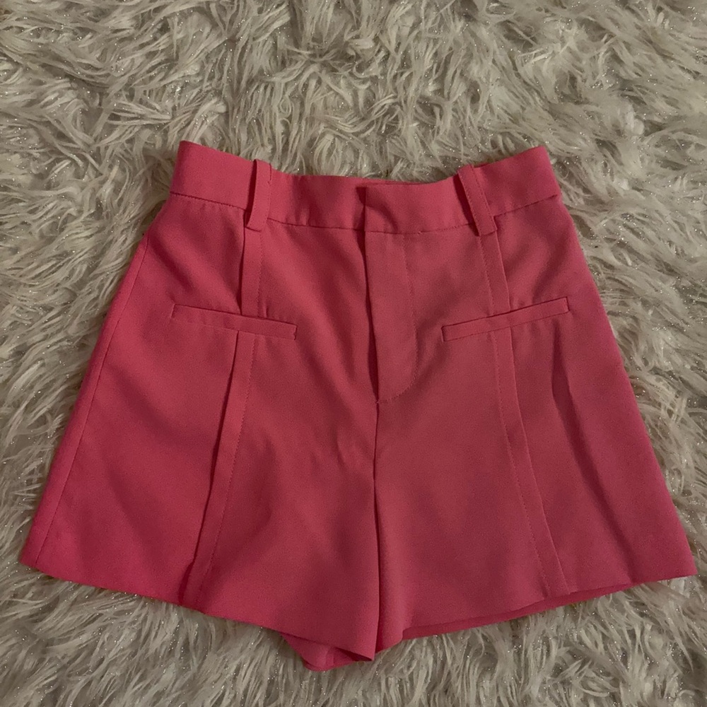 Zara High Waist Pink Women's Shorts